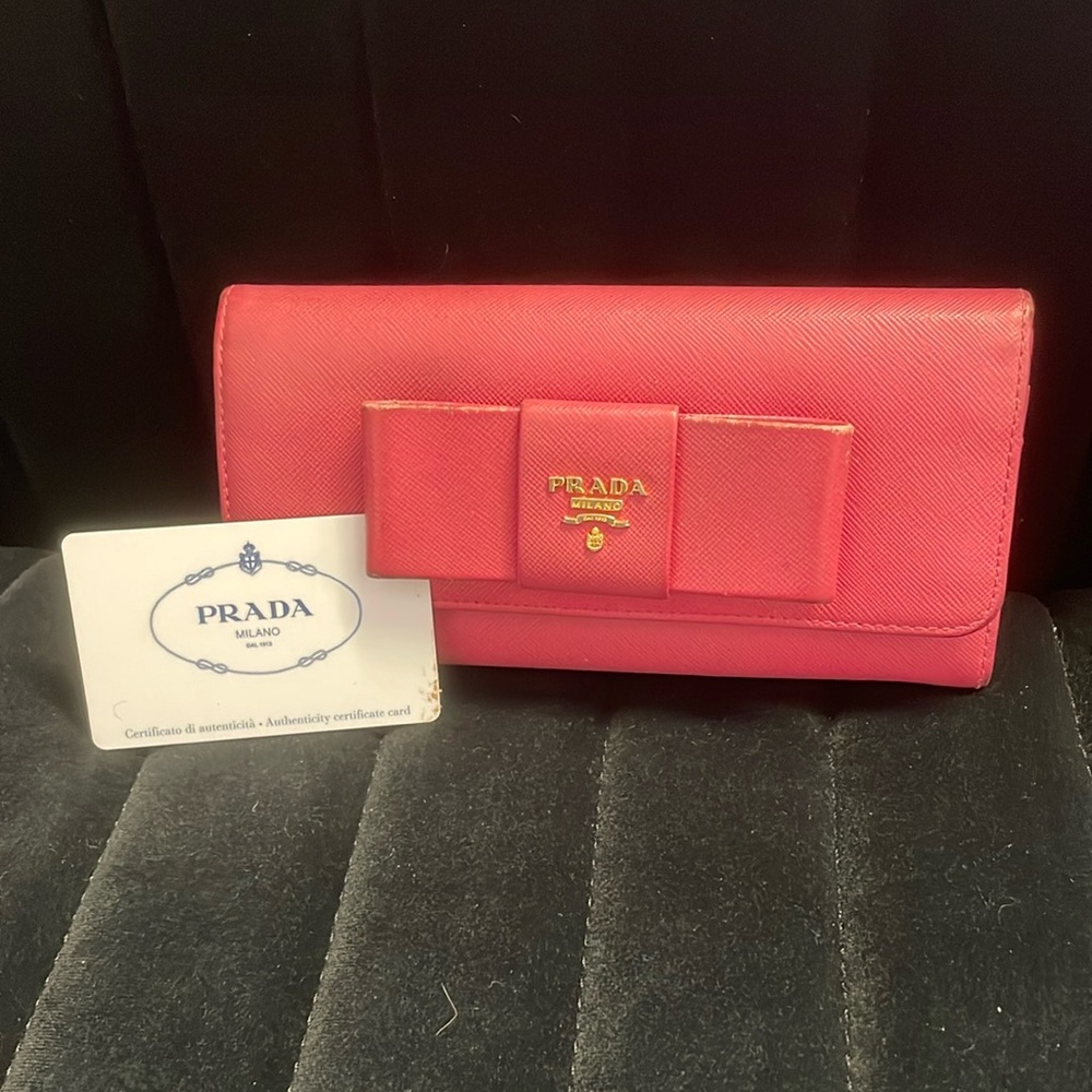 Prada Women's Vibrant Pink Wallet